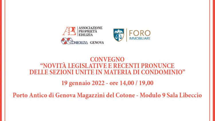 convegno Novità legislative e recenti pronunce delle sezioni unite in materia di condominio