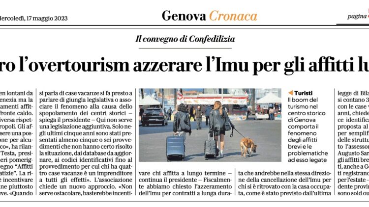 La Repubblica articolo 17maggio2023 overturism affitti lunghi