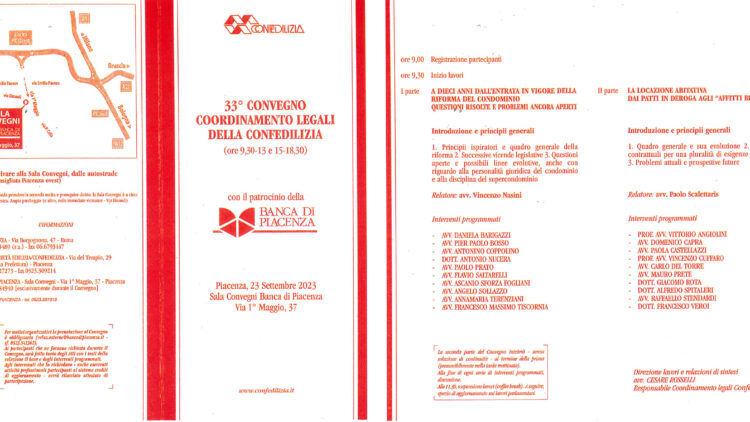 33 Convegno Coordinamento Legali Confedilizia