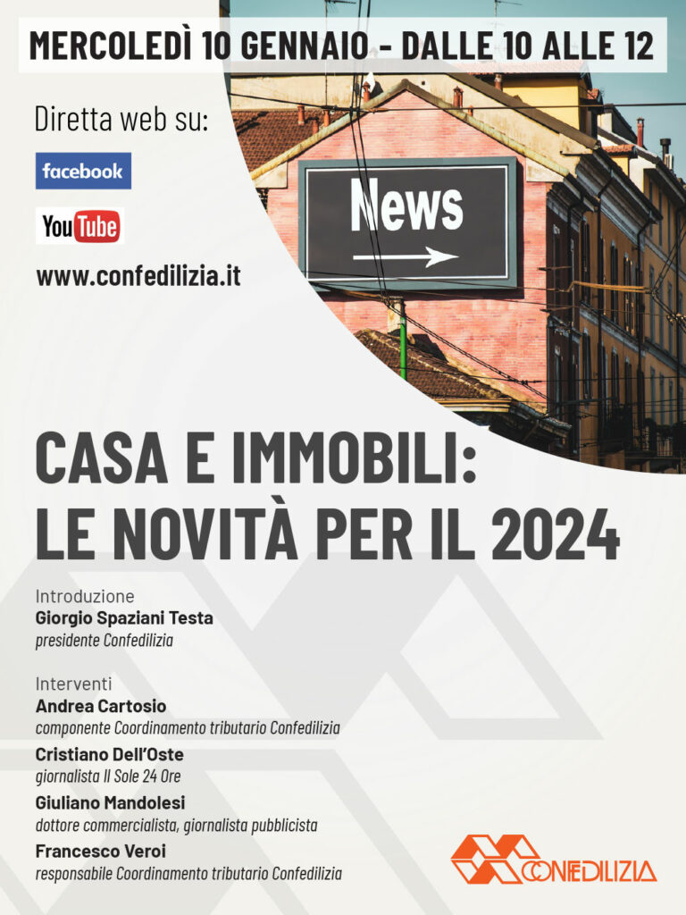 Casa e immobili novità 2024 seminario web APE Confedilizia Genova e Provincia-locandina